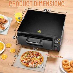 22.4 in. 2000-Watt Electric Countertop Single Deck Pizza Oven Outdoor Pizza Oven