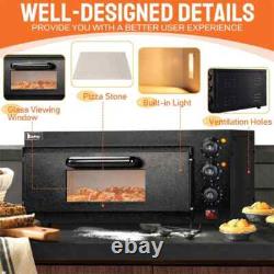 22.4 in. 2000-Watt Electric Countertop Single Deck Pizza Oven Outdoor Pizza Oven