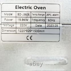 220V 3PH 19.8KW Commercial Electric Triple Pizza Oven 400? 6-Sheet
