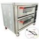 220v 6.4kw Commercial Movable Double-decker Pizza Electric Oven With Casters