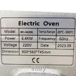 220V 6.4KW Commercial Movable Double-decker Pizza Electric Oven with Casters