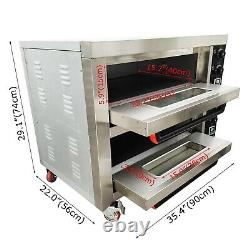 220V 8.7HP Commercial Pizza Oven Electric Oven Double Deck Convection Oven