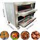 220v Commercial Double-deck Electric Oven With Casters For Pizza Meat Bread Etc