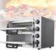 220v Commercial Double Deck Stone Pizza Oven Pizza Bread Making Machines
