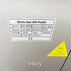220V Commercial Pizza Oven with Fermentation Tank Double-deck Movable Oven