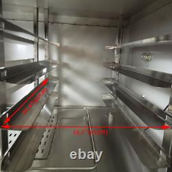 220V Commercial Pizza Oven with Fermentation Tank Double-deck Movable Oven
