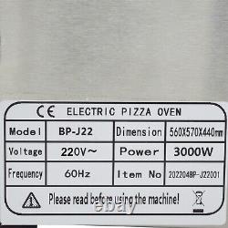 220V Commercial Stainless Steel Double-Decker 16 Pizza Electric Oven 3KW