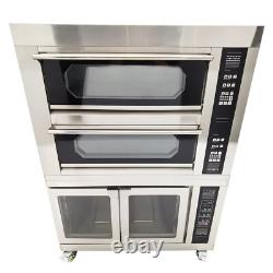 220V Commercial Triple Pizza Oven with Fermentation Tank 20? 400? With 12 Trays