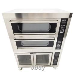 220V Commercial Triple Pizza Oven with Fermentation Tank 20? 400? With 12 Trays