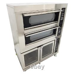 220V Commercial Triple Pizza Oven with Fermentation Tank 20? 400? With 12 Trays