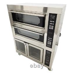 220V Commercial Triple Pizza Oven with Fermentation Tank 20? 400? With 12 Trays