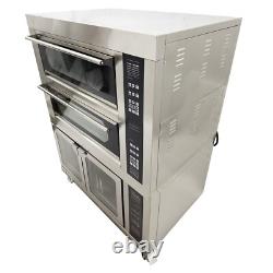 220V Commercial Triple Pizza Oven with Fermentation Tank 20? 400? With 12 Trays