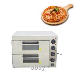220V Electric Oven Commercial Pizza Oven Cake Bread Double-deck Baking Machine