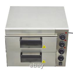 220V Electric Oven Commercial Pizza Oven Cake Bread Double-deck Baking Machine