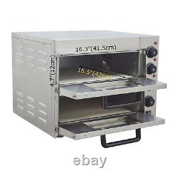 220V Electric Oven Commercial Pizza Oven Cake Bread Double-deck Baking Machine