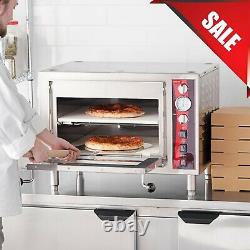 28 Electric 240 Volt Stainless Steel Double Deck Countertop Pizza Bakery Oven