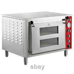 28 Electric 240 Volt Stainless Steel Double Deck Countertop Pizza Bakery Oven