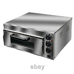 2KW Commercial Electric Pizza Oven Toaster Baking Bread 110V Single Deck Broiler