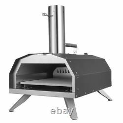 2in1 Pizza Grill Oven, Hard Wood Pellet Outdoor Pizza Oven Kit Foldable Big Horn