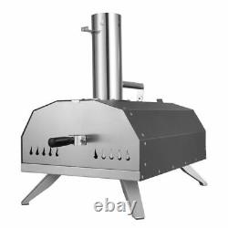 2in1 Pizza Grill Oven, Hard Wood Pellet Outdoor Pizza Oven Kit Foldable Big Horn