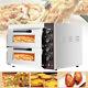 3000w 48l Electric Pizza Oven Double Deck Commercial Stainless Bake Broiler Home
