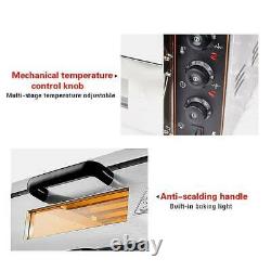 3000W Electric Double Deck Pizza Oven Commercial Toaster Bake Broiler Oven US
