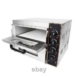 3000W Electric Double Deck Pizza Oven Commercial Toaster Bake Broiler Oven US