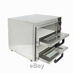 3000W Electric Pizza Oven Twin Deck Kitchen Commercial Baking Oven Catering