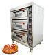 33 220v 3ph 27hp Commercial Floor Type Electric Pizza Oven 3 Deck With Timing