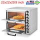 3600w Commercial Countertop Pizza Oven Double Deck Layer For 16 Pizza Indoor