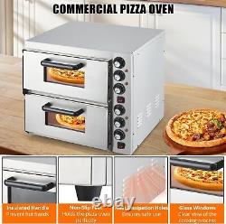 3600W Commercial Countertop Pizza Oven Double Deck Layer for 16 Pizza Indoor