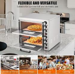 3600W Commercial Pizza Oven Countertop Stainless Steel Electric Pizza Oven 110V