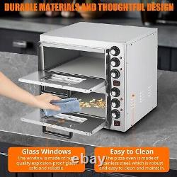 3600W Commercial Pizza Oven Countertop Stainless Steel Electric Pizza Oven 110V