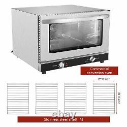 47L Commercial Electric Pizza Oven Toaster Baking Bread 110V Single Deck Broiler