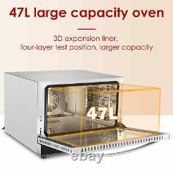 47L Commercial Electric Pizza Oven Toaster Baking Bread 110V Single Deck Broiler