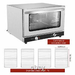 47L Commercial Electric Pizza Oven Toaster Baking Bread 110V Single Deck Broiler