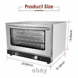 47L Commercial Electric Pizza Oven Toaster Baking Bread 110V Single Deck Broiler