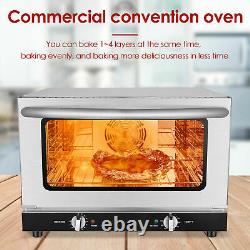 47L Commercial Electric Pizza Oven Toaster Baking Bread 110V Single Deck Broiler