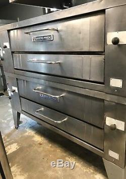 6 Pies Pizza Oven Bakers Pride Gas Double Deck Model Y600 Great Condition Tested