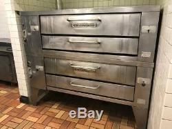 6 Pies Pizza Oven Bakers Pride Gas Double Deck Model Y600 Great Condition Tested