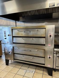 Attias Double Stack Natural Gas Pizza Oven Set JS6-18 60 Deck Good Stones