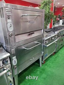 BAKERS PRIDE 932 DOUBLE DECK NATURAL GAS PIZZA OVEN With STONES & LEGS