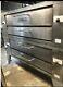 Bakers Pride Y 600 Double Natural Deck Gas Double Pizza Ovens New Stones 6 Pie
