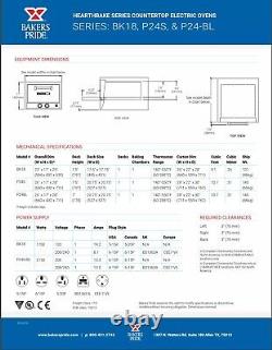 Baker's Pride P24S Hearthbake Electric Pizza Oven 208V REFURBISHED Bakers Pride
