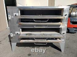 Baker's Pride Y600 Y602 Double Deck Natural Gas Pizza Oven with Baking Stones
