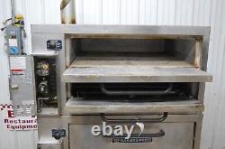 Bakers Pride 251 Natural Gas Double Deck Stone Pizza Oven