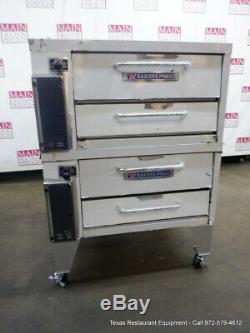 Bakers Pride 252 Gas Double Deck Pizza Oven Deck 36 with Stone & Legs