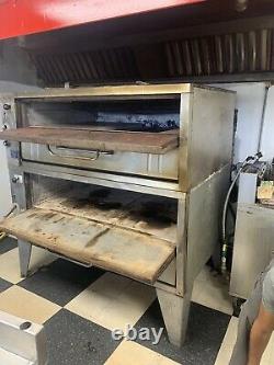 Bakers Pride 451 Natural Gas Double Deck Pizza Ovens Good Stones