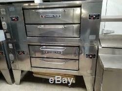 Bakers Pride DS-805 4 Pie Double Stack Gas Pizza Deck Oven