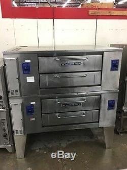 Bakers Pride DS-805 48 Double Stack Gas Pizza Deck Oven 7 Height Refurb